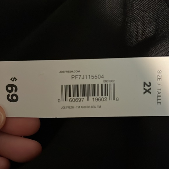 Joe Fresh+ black rayon moto jacket, 2X - Picture 5 of 5